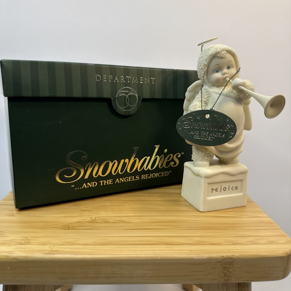 Dept 56 Snowbabies "And The Angels Rejoiced" Figurine with Original Box 2003